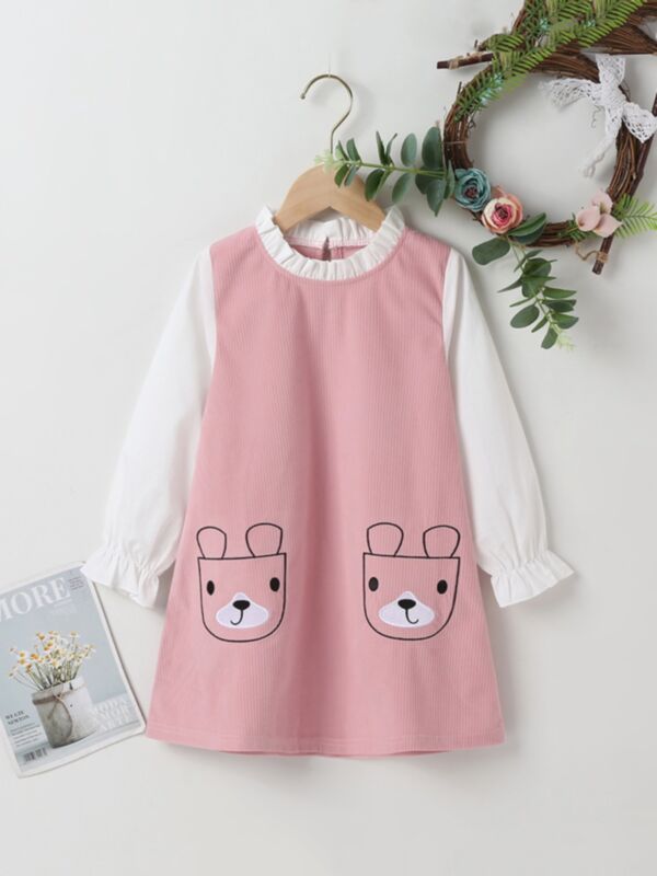 Kid Girl Cartoon Print Dress Wholesale Girls Clothes 21091242