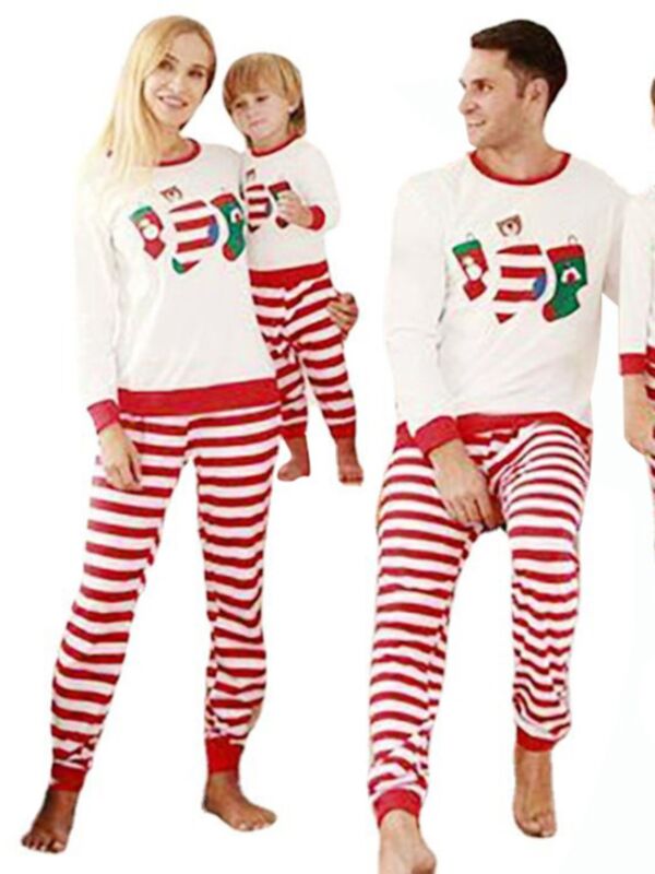 Cartoon Socks Print Family Christmas Pajama Sets 210913864