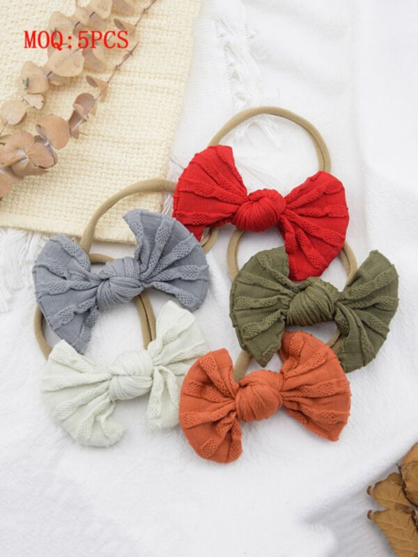 Baby Kids Solid Color Bowknot Hair Tie 210914860