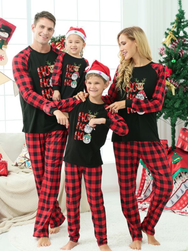 Family Matching Outfits Wholesale Plaid Xmas Sleepwear Sets 210917268