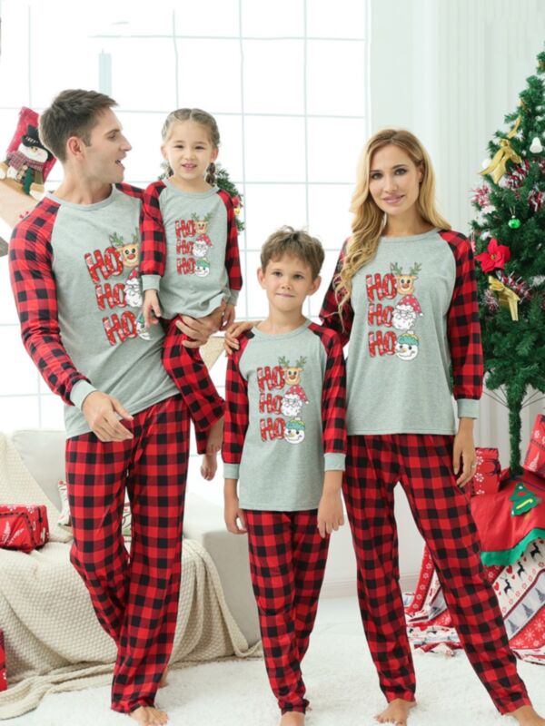 Plaid Letter Family Matching Christmas Outfits Sets 210917973