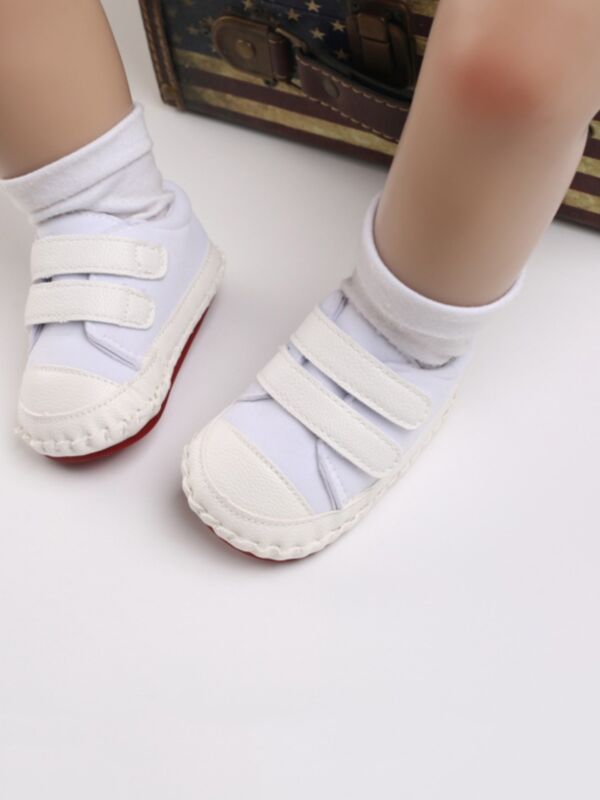 Solid Color Velcro Walking Shoes For Baby 210923006