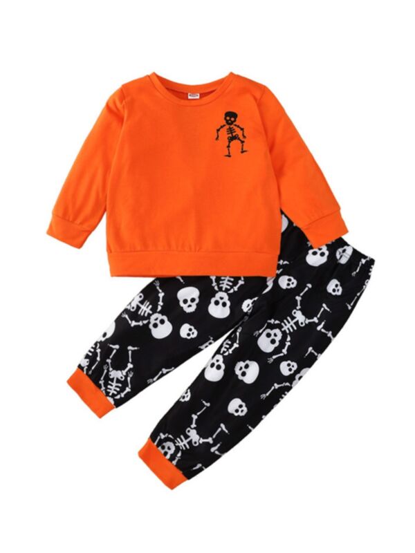 Halloween Skeleton Kid Wholesale Clothes Sets 210924037