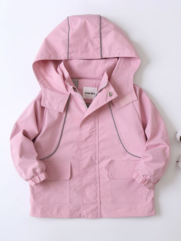 Solid Color Hooded Jacket Kids Clothing Wholesale 210927559