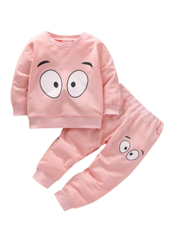 Emoji Top And Pants Two Piece Baby Sets 21100370