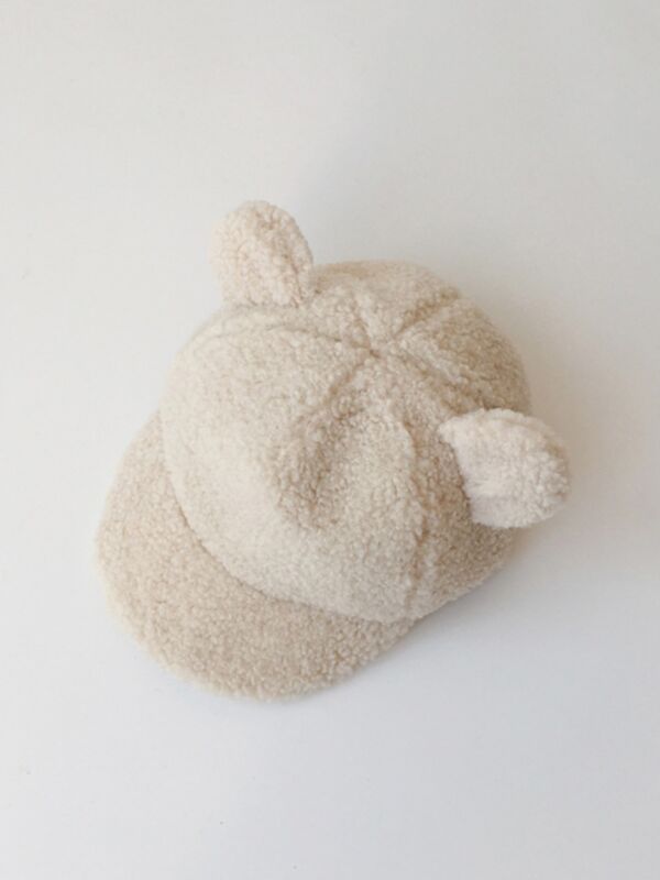 Solid Color Ears Lamb Wool Hat For Toddler 211006676