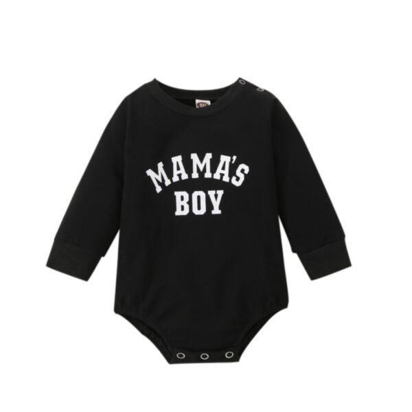 Letter Printing Solid Color Baby Jumpsuit Long Sleeve 21101740