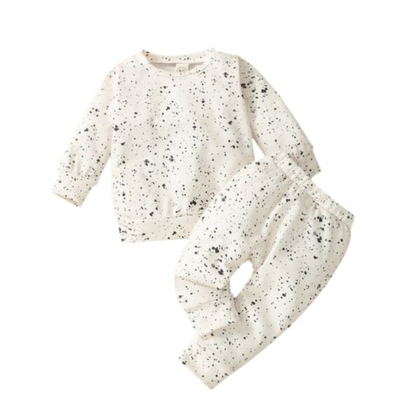 Ink Tie-Dye Sweatshirt And Pants Two Piece Baby Sets 21101741