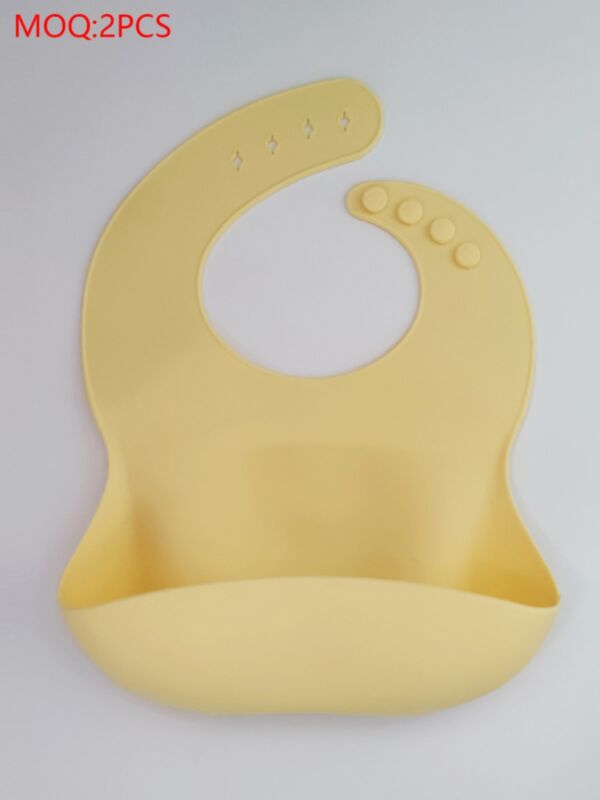 Solid Color Silicone Bibs For Baby