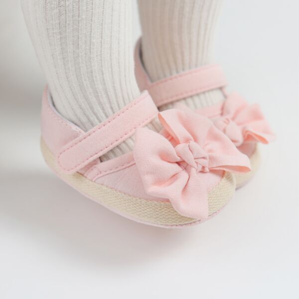 Pure Color Chiffon Bow Wholesale Baby Girl Shoes 21102439