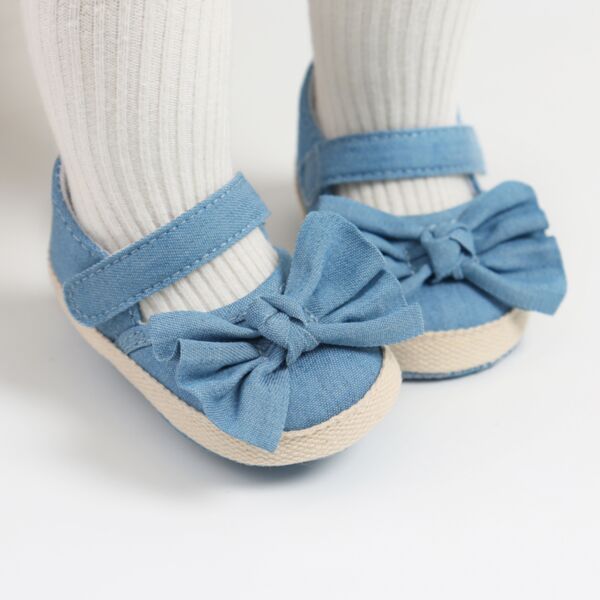 Pure Color Chiffon Bow Wholesale Baby Shoes And Socks 21102440