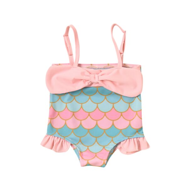 Baby Girl Big Bow Mermaid One-Piece Swimwear For Girl 21110773