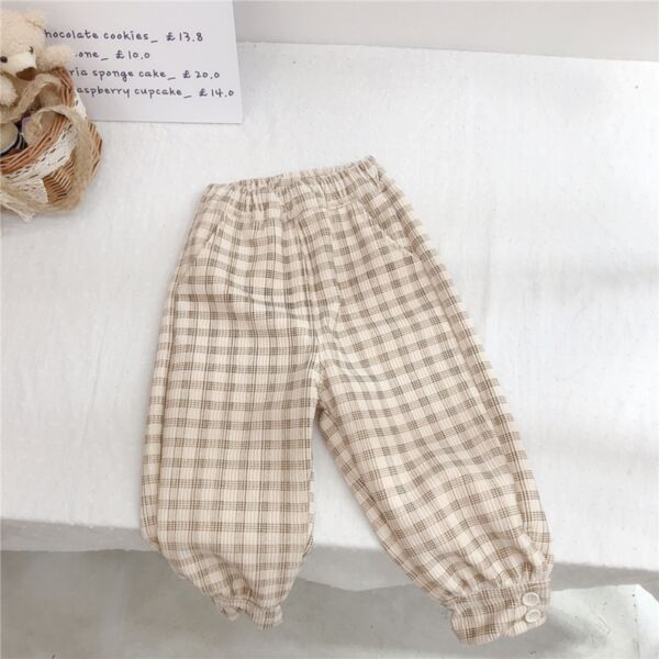 18M-7Y Toddler Girls Plus Fleece Pants Autumn And Winter Outer Wear Plaid Pants Wholesale Childrens Clothing KWPV600832