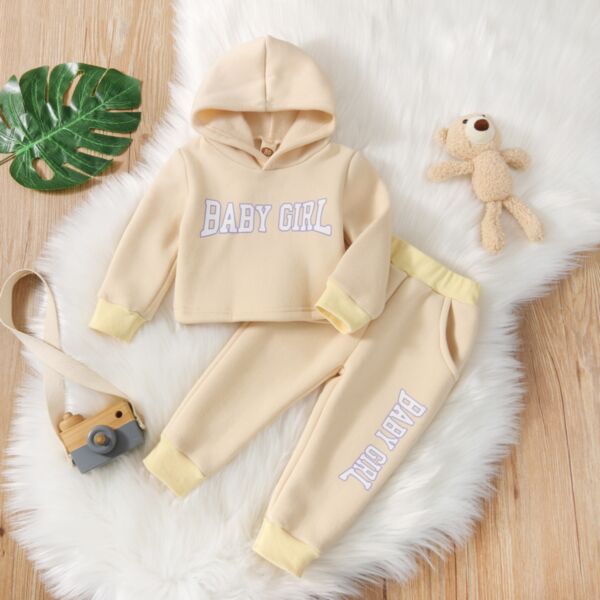 3-24M Baby Girls Clothes Sets Letter Hoodie And Pants Wholesale Baby Clothes Suppliers KSV385977