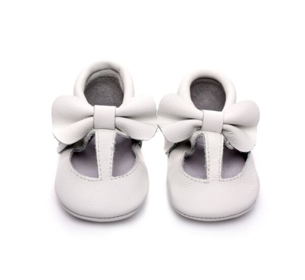 0-24 Months Solid Color Bow-knot Baby Shoes Anti-proof Wholesale Baby Shoes Prewalker KSHOV440098 white