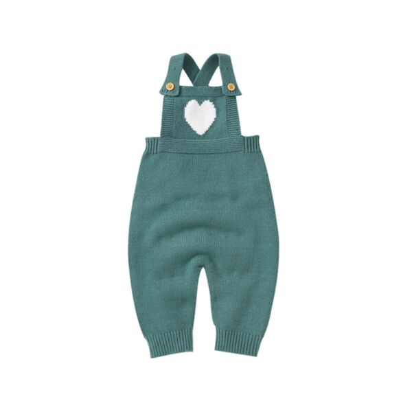 0-18M Newborn Love Heart Baby Knitted Suspender Jumpsuit Wholesale Baby Boutique Clothing V3803102623