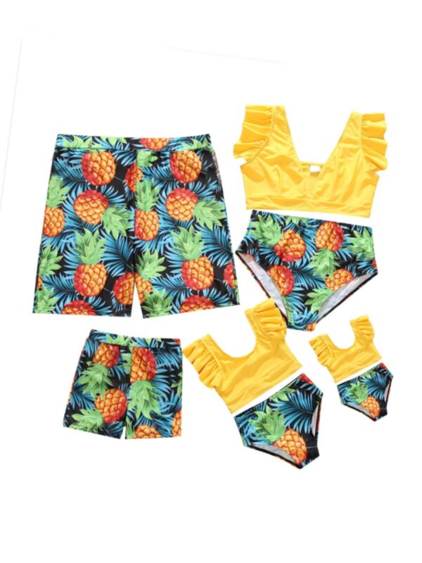 Family Matching Pineapple Swimsuits