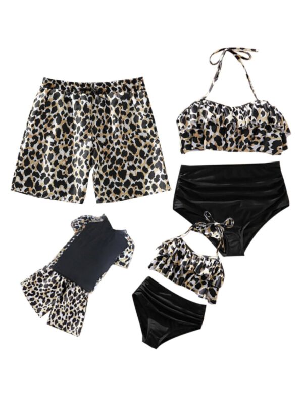 Family Matching Leopard Swimsuit