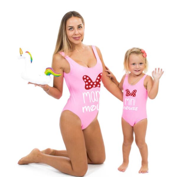 Mom and Me Mouse Swimsuit Unpadded