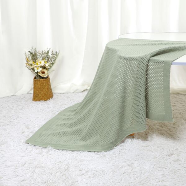 Newborn Hollow Out Pure Color Baby Blankets Wholesale Accessories Vendors V3803102675