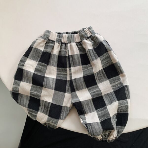 9M-6Y Plaid Bubble Style Bubble Knitwear Trousers Wholesale Kids Boutique Clothing