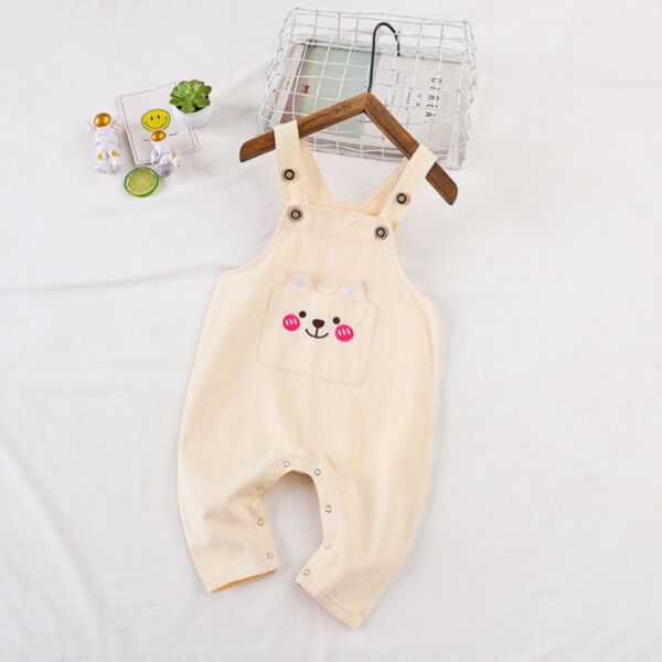 6M-3Y Cute Cartoon Face Suspender Jumpsuit Baby Wholesale Clothing