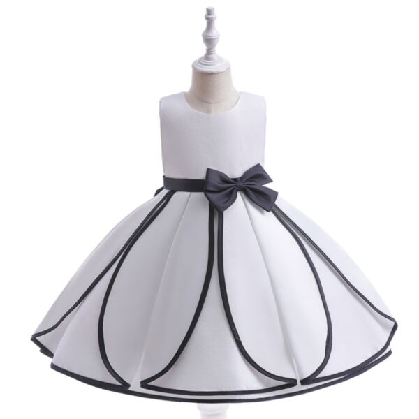 4-11Y Big Kids Girls Bow Sleeveless Princess Dress Kids Clothes Wholesale V3823031400070