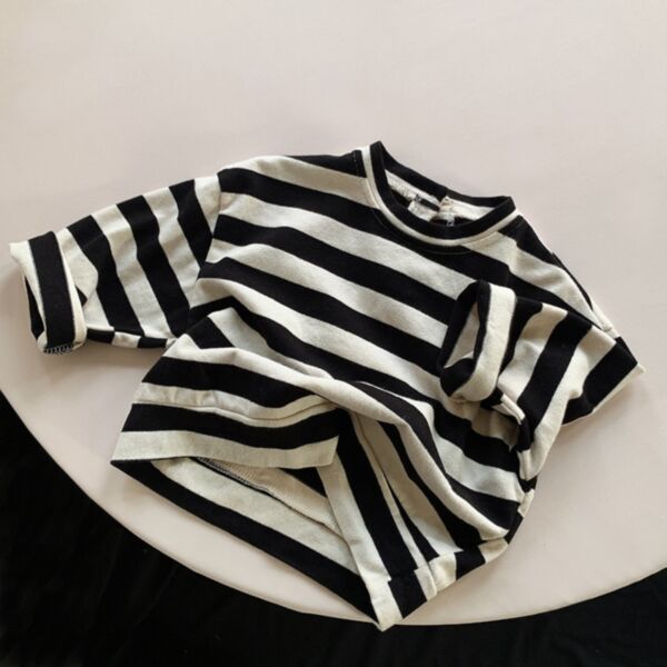 9M-6Y Striped Colorblock Long Sleeve Pullover Wholesale Kids Boutique Clothing