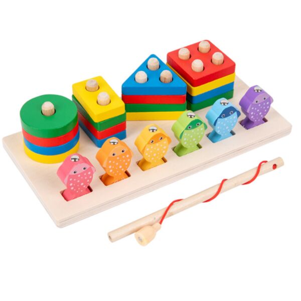 Baby Early Education Multifunctional Building Blocks Set Column Fishing Toys Baby Accessories Wholesale V5923030800296