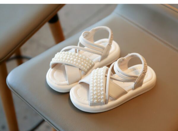 Kids Girls Beach Shoes Pearl Sandals Kids Accessories Wholesale V3823032400009