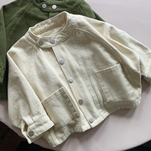 9M-6Y Toddler Girl & Boy Solid Color Single-Breasted Bat Sleeve Jacket Wholesale Toddler Clothing V592302250000114
