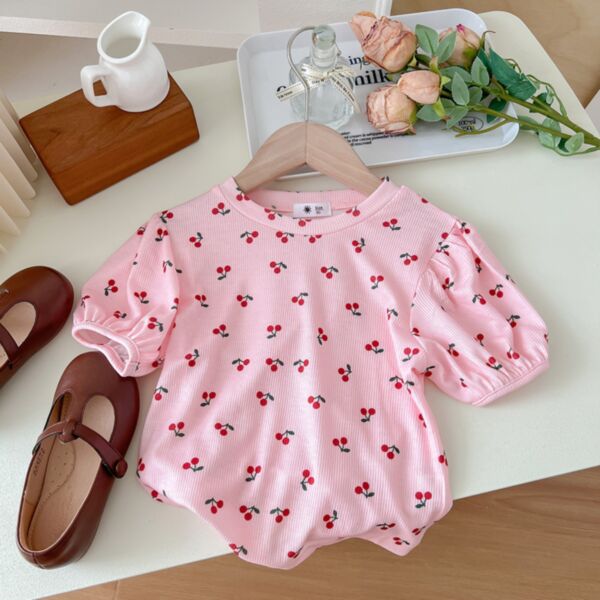 18M-7Y Toddler Girls Floral Lace Balloon Sleeves Tops Wholesale Girls Clothes V3823032400064