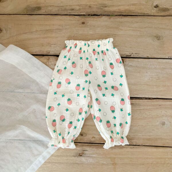 0-18M Baby Girl & Boy Cartoon Fruit Floral Print Lantern Pants Wholesale Baby Clothes V5923030800114