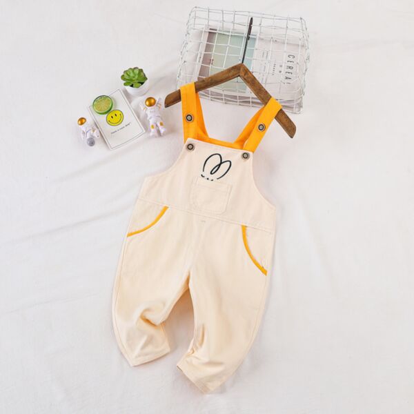 6M-3Y Colorblock Suspender Denim Jumpsuit Baby Wholesale Clothing