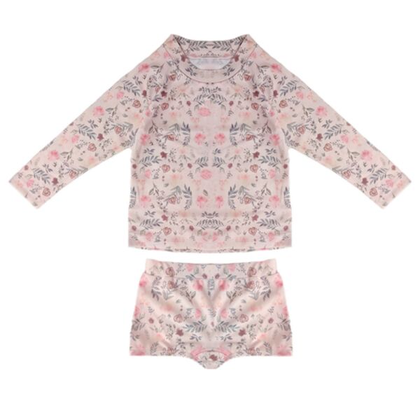 18M-6Y Toddler Girl & Boy Swimwear & Beachwear Sets Long-Sleeved Printed Top And Shorts Wholesale Children'S Clothing V5923030700066