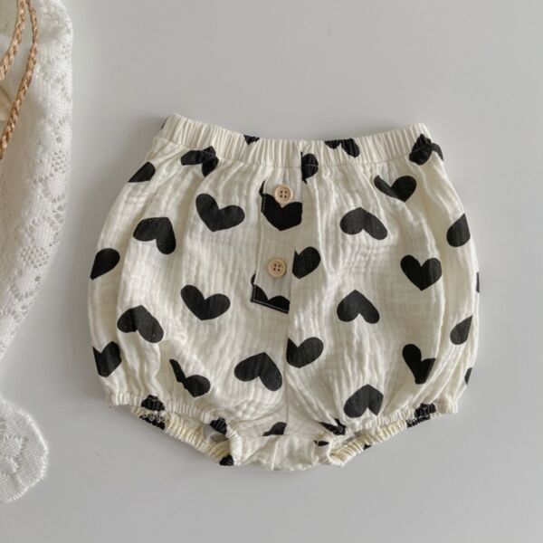 0-18M Love Heart Button Shorts Briefs Baby Wholesale Clothing