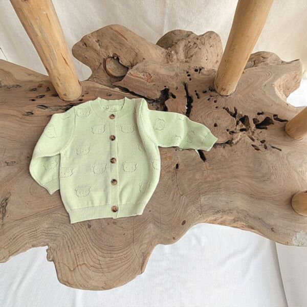 6-24M Baby Bear Long-Sleeve Knitted Cardigan Wholesale Baby Boutique Clothing V3823030800161