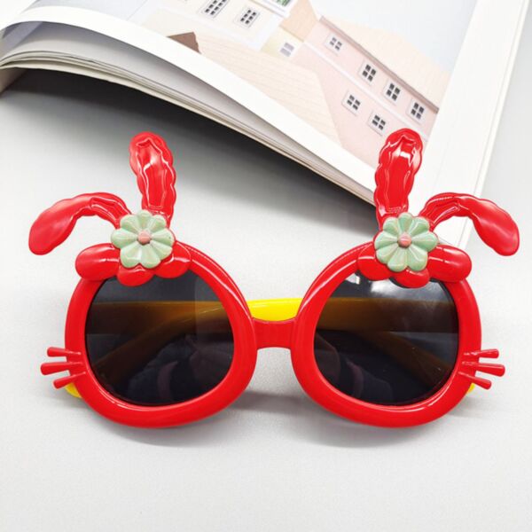 UV400 Rabbit Cute Flower Sunglasses Kid Wholesale Accessories