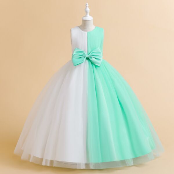7-12Y Big Kids Girls Clothes Colorblack Bow Mesh Princess Dress Wholesale Clothing Kidswear V3823031400072