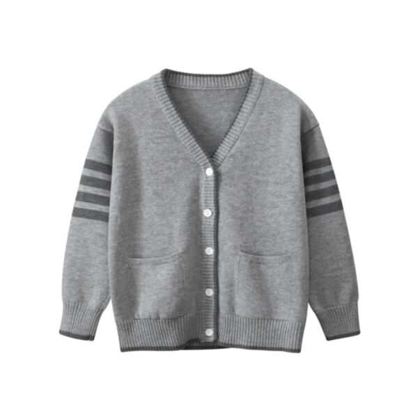 18M-7Y Toddler Girls Boys V-Neck Sweater Knit Cardigan Wholesale Toddler Boutique Clothing V3823030700097