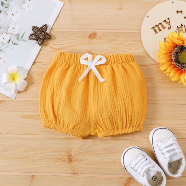 3-24M Baby Girls Muslin Solid Color Shorts Wholesale Baby Boutique Clothing V3823031500041