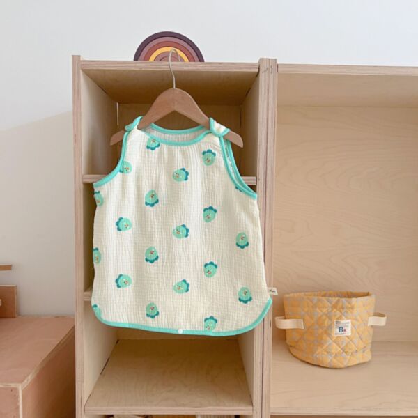 3-9M Baby Girl & Boy Cartoon Animal Print Sleeveless Tops Wholesale Baby Clothing V5923032100048