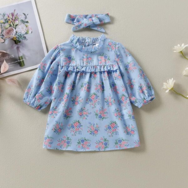 3-24M Floral Lotus Bubble Sleeve Tops Baby Wholesale Clothing