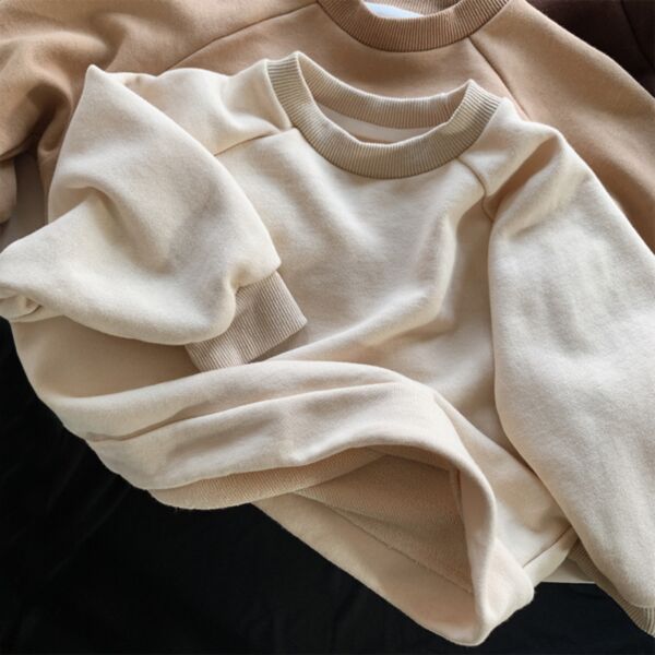 9M-6Y Knitwear Long Sleeve Solid Color Pullover Wholesale Kids Boutique Clothing