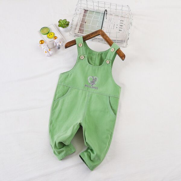 6-3Y Cartoon Letter Suspender Solid Color Jumpsuit Baby Wholesale Clothing