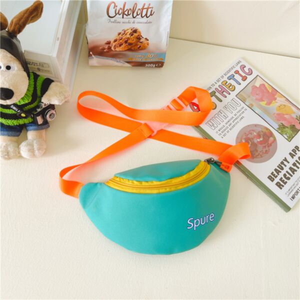 Letter Print Colorblock Messenger Purse Bag Kid Wholesale Accessories