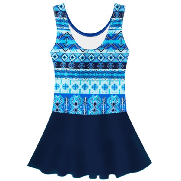 2-8Y Rhombus Striped Suspender Colorblock Dress Swearwear Wholesale Kids Boutique Clothing