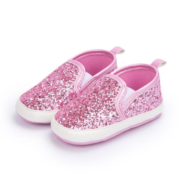 3-18M Sequins Baby Peas Shoes KSHOV382840 pink