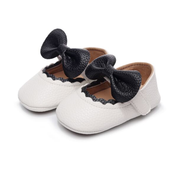 3-24M Baby Girls Solid Color Bow Shoes Baby Accessories Wholesale KSHOV385395 white