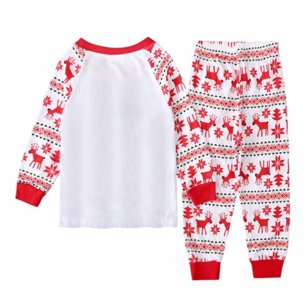 18M-7Y Christmas Pullover Red Deer Print Tops And Pants Set Pajama Two Pieces Wholesale Kids Boutique Clothing KSV491851